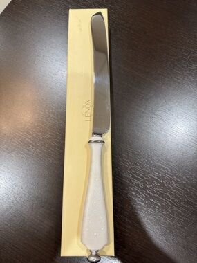 Lenox Wedding Promises Opal Innocence Cake Knife with Silver Blade